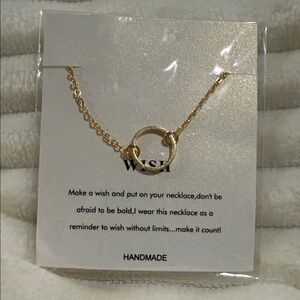 Gold Circle Pendant Necklace